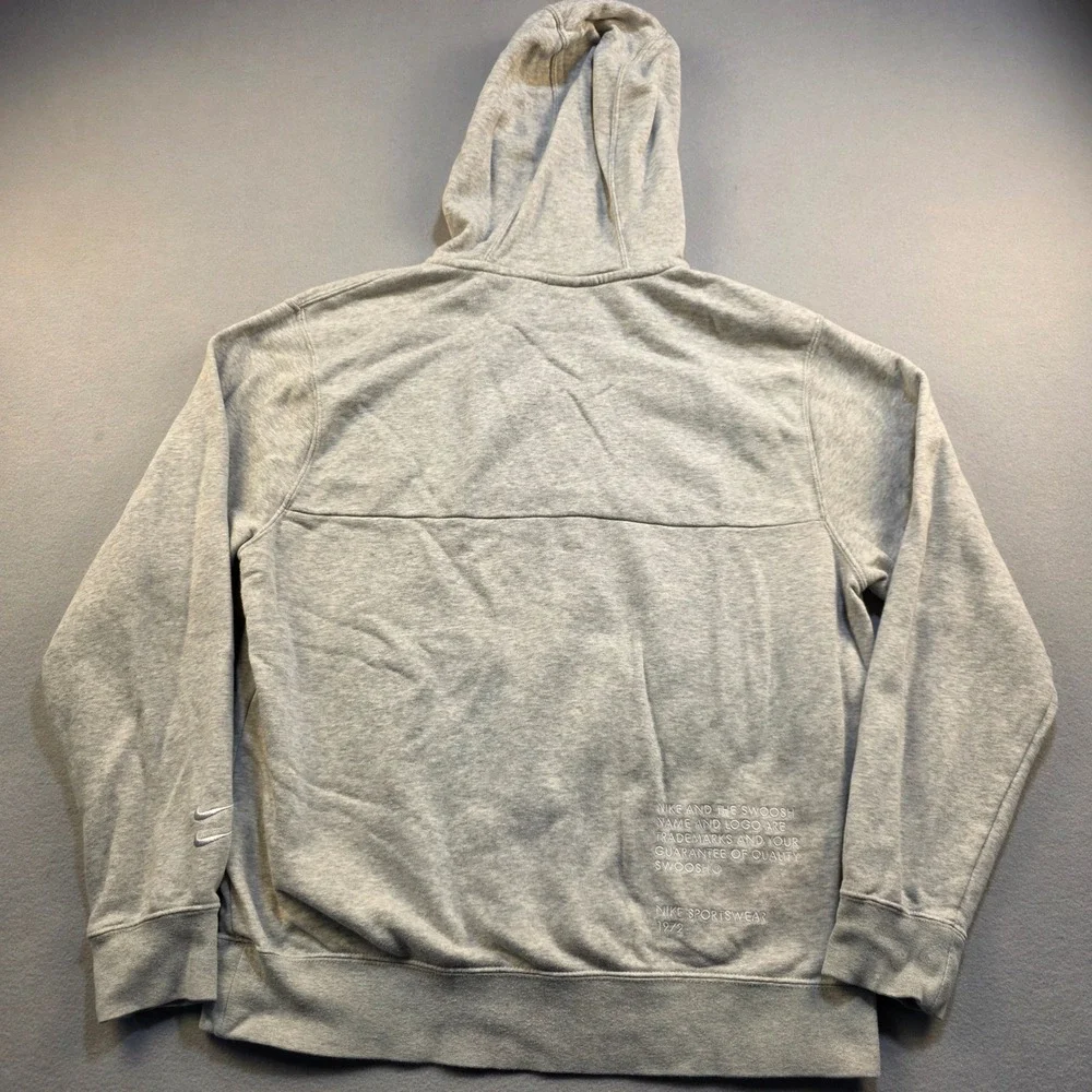 Nike Sportswear Mens Swoosh Pullover Hoodie‎ Heather Grey CJ4863-063 Medium